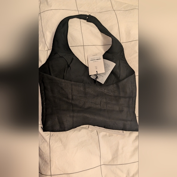 Reformation Black Linen Sasha Top - Picture 3 of 6